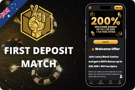 Lucky Block Casino no deposit bonus welcome offer for new players