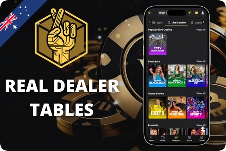 Lucky Block Casino live dealer tables on mobile app