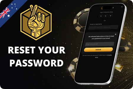 Lucky Block Casino password recovery form with email field